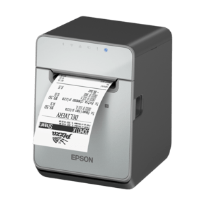 Epson TM-L100, 8 dots/mm (203 dpi), cutter, linerless, USB, Lightning, BT, Ethernet, black