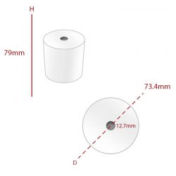 Thermal 79 x 73.4 mm Roll (TH457) - Box of 20 by Merley