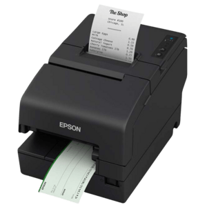 Epson TM-H6000VI, cutter, MICR, USB, RS232, Ethernet, OPOS, white