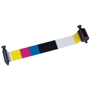 Evolis colour ribbon (half-panel, YMCKOKO)