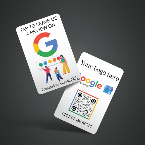 Custom Google Review Card - NFC-enabled PVC Business Card | QR Support | Contactless Sharing | Eco-F